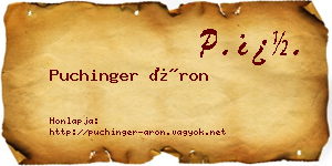 Puchinger Áron névjegykártya